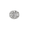 Mini Crystal Infinity Heart Ornament on Silver Colored Beads CZ Gold plated Love Heart Jewelry Making Beads B-257 - DLUXCA