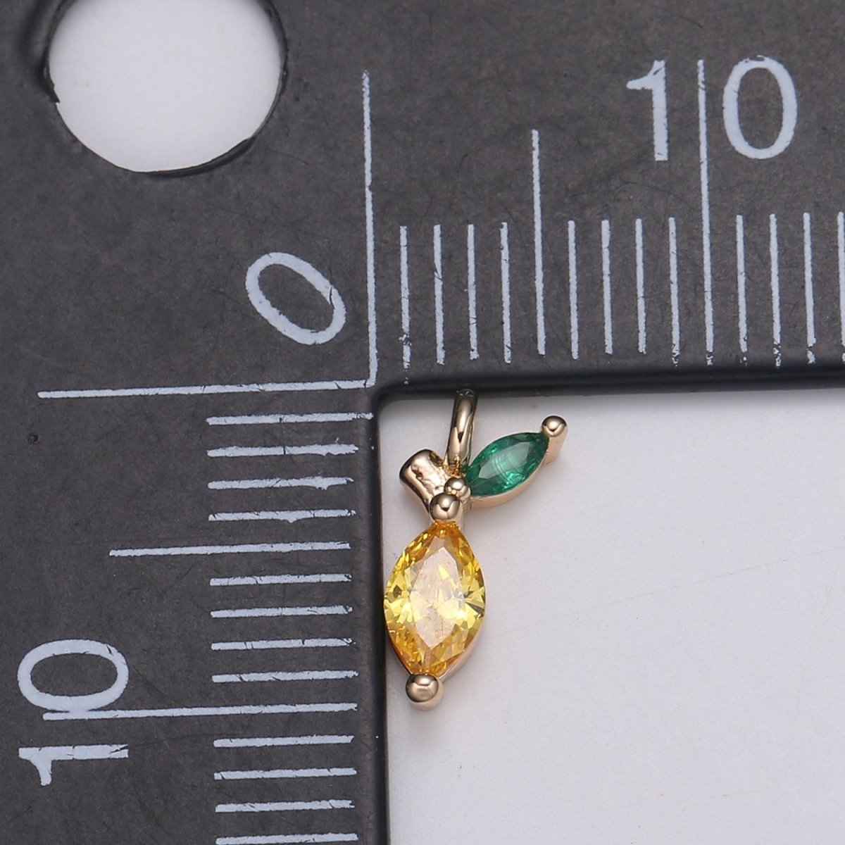 Mini Fruit Charm 18k Gold plated Yellow Charm for Bracelet Necklace Earring Component Fresh Fruity Charming Fruit Collection - DLUXCA