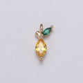 Mini Fruit Charm 18k Gold plated Yellow Charm for Bracelet Necklace Earring Component Fresh Fruity Charming Fruit Collection - DLUXCA