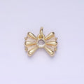Mini Gold Bow Charm for Bracelet Necklace Earring Supply AG679 - DLUXCA
