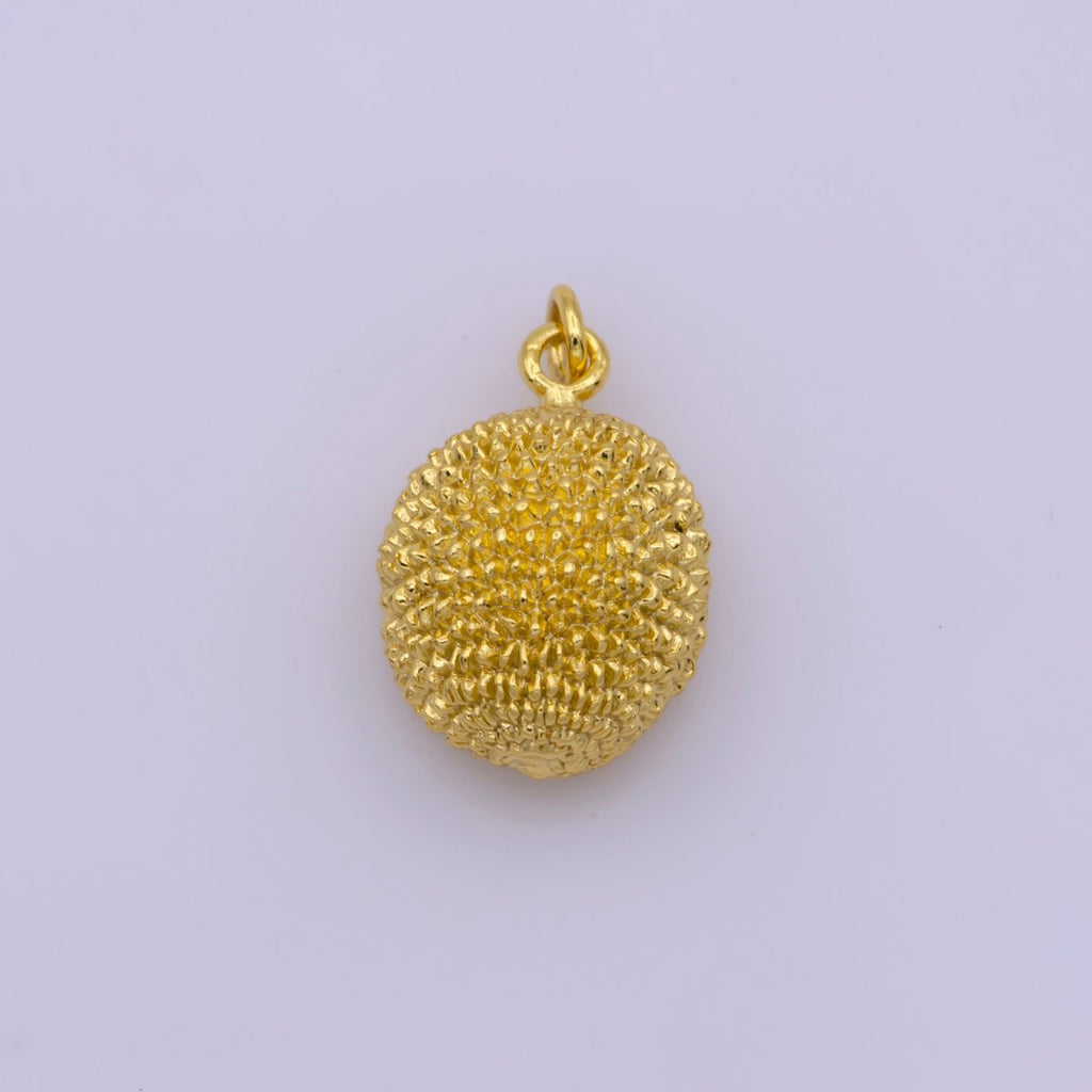 Mini Gold Durian Charm Enamel King of Fruits Pendant M-826 - DLUXCA