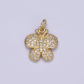 Mini Gold plated Butterfly Charm Cubic Insect Mariposa Monarch Pendant N-266 - DLUXCA