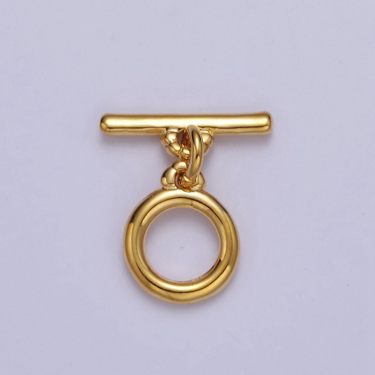 Mini Gold Round Toggle Clasp, Bracelet Necklace Jewelry Clasps, 24K Gold plated OT Clasp L-715 L-716 - DLUXCA