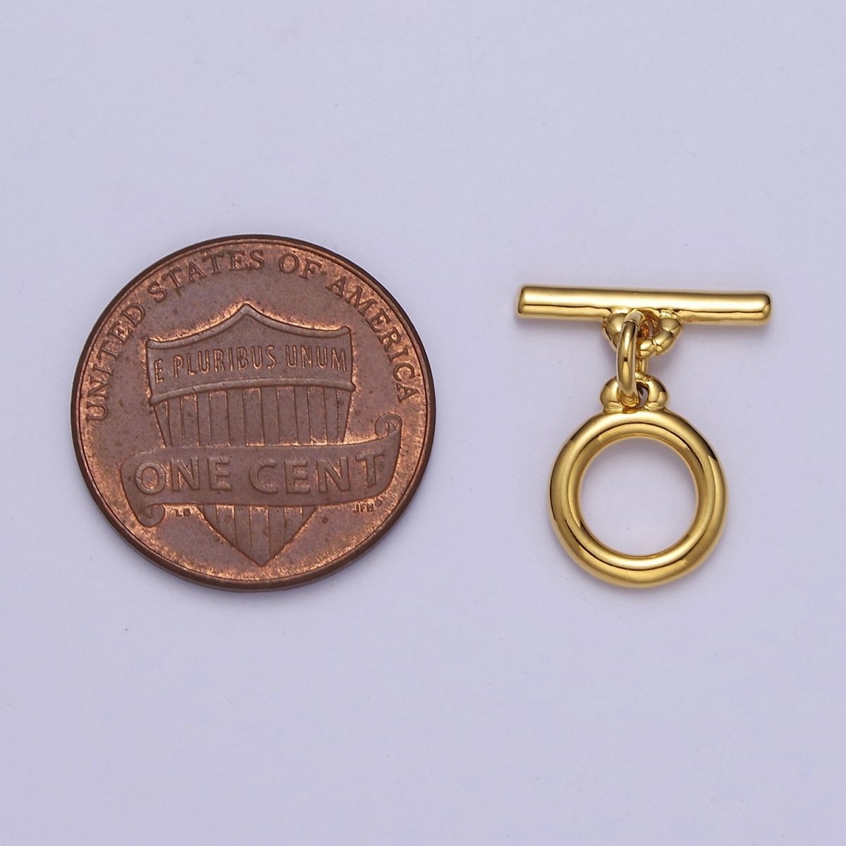 Mini Gold Round Toggle Clasp, Bracelet Necklace Jewelry Clasps, 24K Gold plated OT Clasp L-715 L-716 - DLUXCA