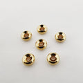 Mini Golden Donut Shape Beads, Plain Gold plated Geometric Round Circle Shape Jewelry Making Beads B-276 - DLUXCA