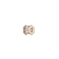 Mini Golden Hexagonal Beads, CZ Tiny Gold plated Geometric Jewelry Making Beads Supplies B-146 - DLUXCA