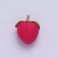 Mini Hot Pink Red Peach Charm For DIY Summer Fruits Jewelry Making | X-750 - DLUXCA