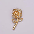 Mini Rose Flower Charm 18K Gold plated Flower Pendant N-175 - DLUXCA