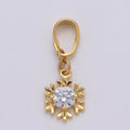 Mini Snow Flake Charm Pendant Winter Wonderland Inspired J-230 - DLUXCA