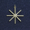 Mini Star Charm Gold Stick Star Charm Celestial Jewelry Star Key Charm Dainty Small Charm M-448 - DLUXCA