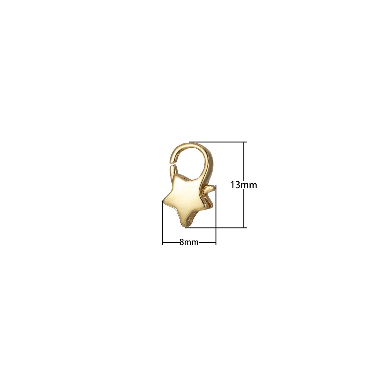 Mini Star Clasp Wholesale Lobster Clasp 24k Gold plated end Clasp Celestial Lobster Claw for Jewelry Making L-346 L-347 - DLUXCA