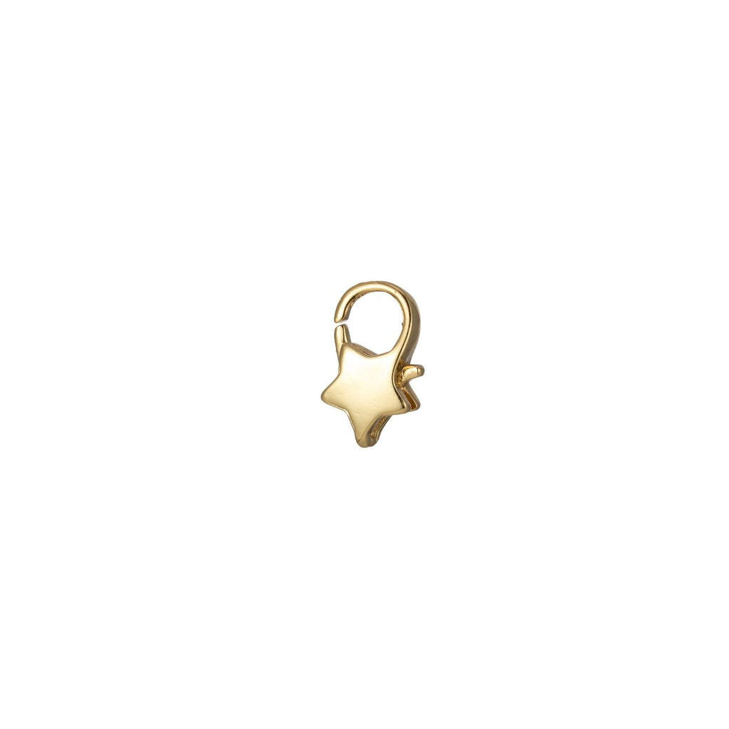 Mini Star Clasp Wholesale Lobster Clasp 24k Gold plated end Clasp Celestial Lobster Claw for Jewelry Making L-346 L-347 - DLUXCA