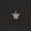 Mini Star Cz Charm connector for earring necklace supply F-835 - DLUXCA