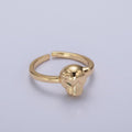 Minimalist 24K Gold plated Jungle Panther Ring in Gold & Silver O-796 O-797