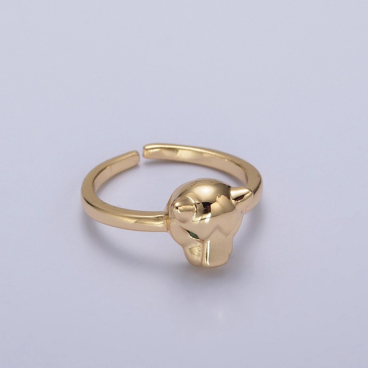 Minimalist 24K Gold plated Jungle Panther Ring in Gold & Silver O-796 O-797