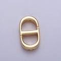 Minimalist Gold D Tablet Oblong Rectangular Spacer Beads | Z-280 - DLUXCA