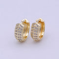 Minimalist Gold Dome Hoop Earring Jewelry Wholesale Earring T-338 - DLUXCA