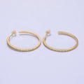 Minimalist Gold Hoop Earring with CZ Stone Simple Silver Hoop Earring for Everyday Use AB674 AB677