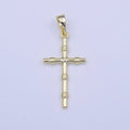 Minimalist Religious Cross Rope Tied Textured Pendant H-179 - DLUXCA