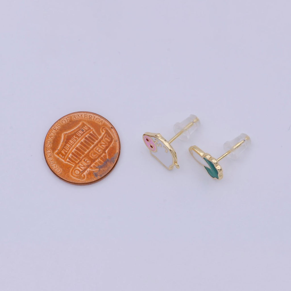 Mismatched Adorable Pig Earring Stud Set Cabbage Vegetable Stud Q-291 - DLUXCA