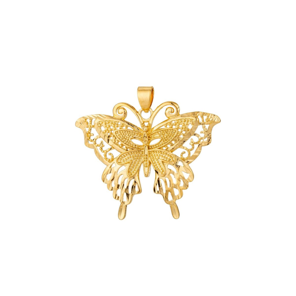 Monarch Butterfly Charm in 18k Gold plated charm for Necklace Earring Jewelry Making H-820 - DLUXCA