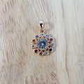 Multicolored Rhinestone 24K Gold-plated Charm I-833 - DLUXCA