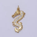 Mystical Dragon Pendant in 24K Gold plated Animal Charm Cubic Zirconia Necklace Pendant N-406 - N-408