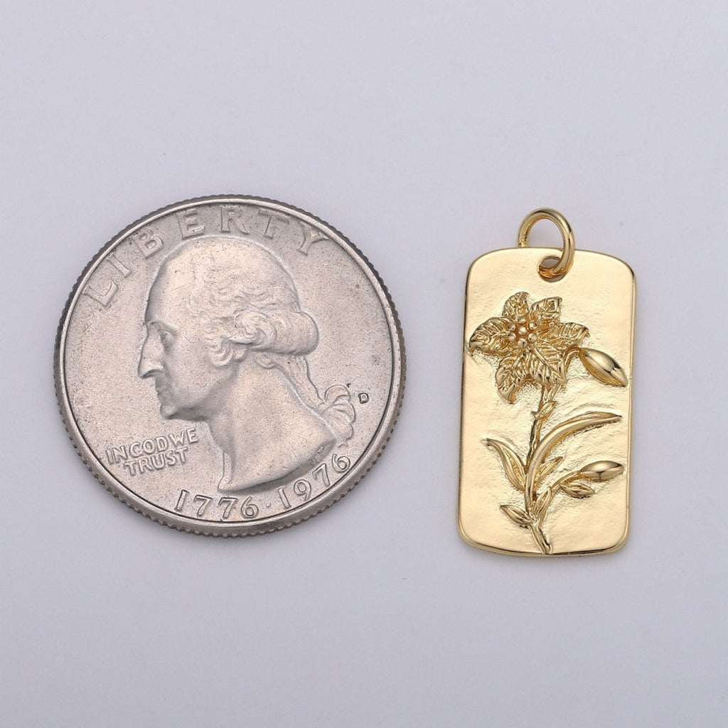 Narcissus Flower Charms, Gold Narcissus Pendant, Dainty Narcissus Charm, Small Wild Flower Charm for Necklace Floral Flower Jewelry D-754 - DLUXCA