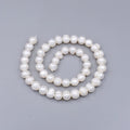 Natural 8.5mm AAA White Round Button Pearl Strand Jewelry Making | WA-1658 Clearance Pricing - DLUXCA