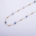 Natural Gemstone Beaded Chain Rosary Chain by Yard 4mm Blue Aventurine Beads by Yard | ROLL-1476 - DLUXCA
