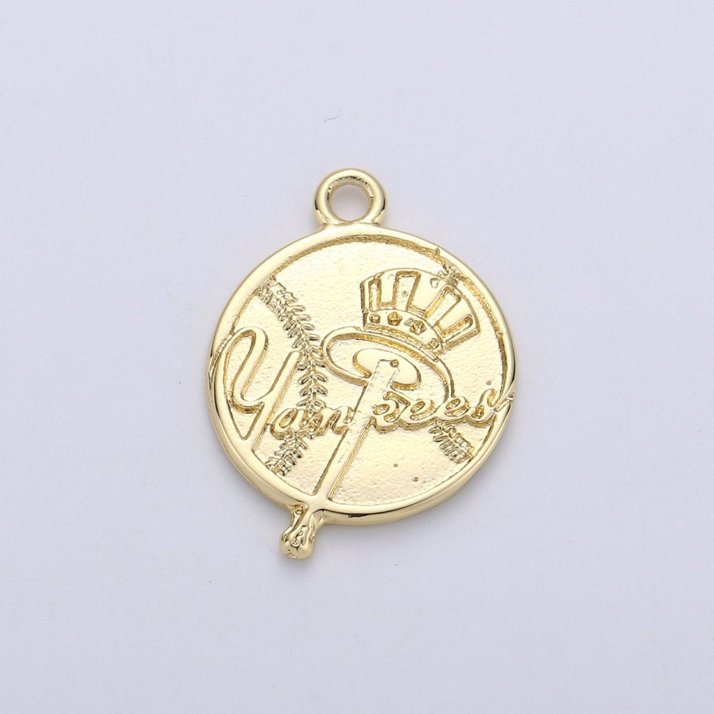 New York Charm, New York Pendant, Gold New Yorker Charm Dainty Small Charm for Bracelet Necklace Earring, C-881 - DLUXCA