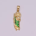 OS 18K Gold plated Saint Jude Necklace Pendant ~San Judas Tadeo Cadena~ Religious Saint Jude~ Grandiosa Cadena de San Judas N-1399 - DLUXCA