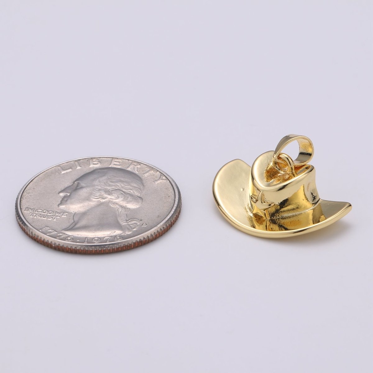 OS 1pc 22x13mm Wholesale Gold-plated Cowboy Hat Pendant Charm, Pendant for Necklace Bracelet Anklet Making J-134 - DLUXCA