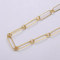 PAPER CLIP chain With Dainty cable ROLO Chain Necklace 5X20mm, 24K Gold plated Nickel Free, Unfinished Link Chain For Jewelry Supply Component | ROLL-281 Clearance Pricing - DLUXCA
