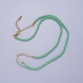 Pastel Color Glass Beaded Necklace Faceted Rondell Beads with Fresh Water Pearl Necklace | WA-1039 to WA-1041 Clearance Pricing