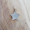 Pave Rhinestone 24K Gold-plated Star Charm I-832 - DLUXCA