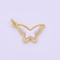 Pearl Butterfly Mariposa Dotted Gold Charm | I923 - DLUXCA