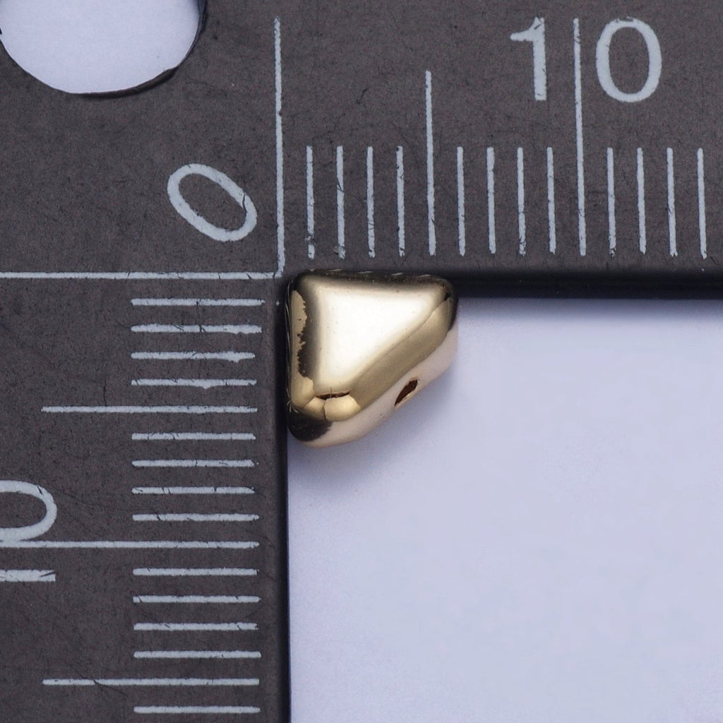 Pieces Pack 5.4mm Mini Triangle Spacer Beads Jewelry Component in Gold & Silver B-070 B-074