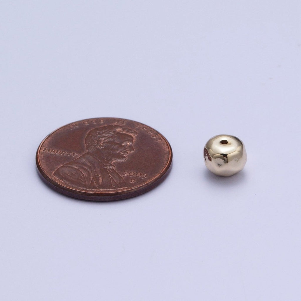 Pieces Pack Abstract 6.4x7.7mm Geometric Spacer Bead Jewelry Findings in Silver & Gold B-096 B-128