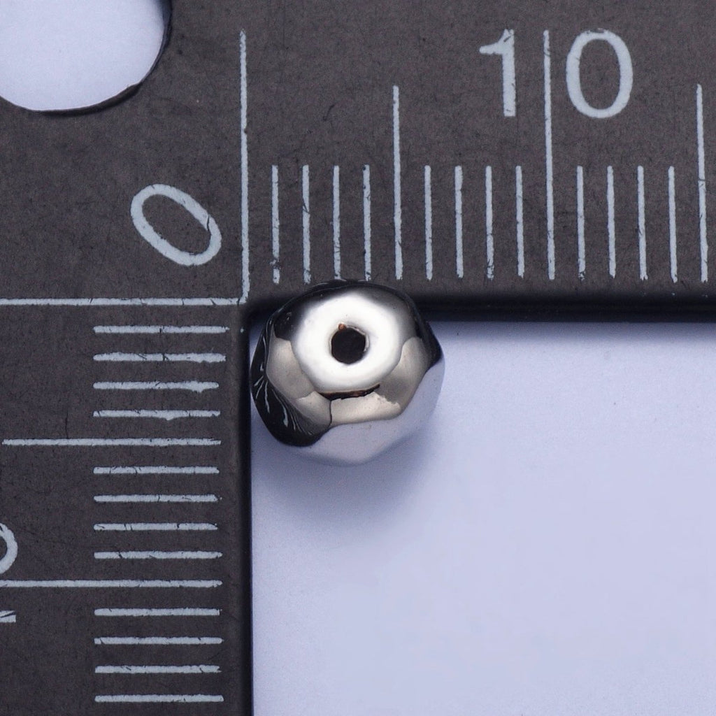 Pieces Pack Abstract 6.4x7.7mm Geometric Spacer Bead Jewelry Findings in Silver & Gold B-096 B-128