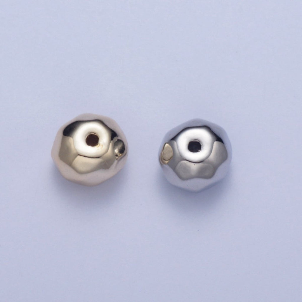 Pieces Pack Abstract 6.4x7.7mm Geometric Spacer Bead Jewelry Findings in Silver & Gold B-096 B-128
