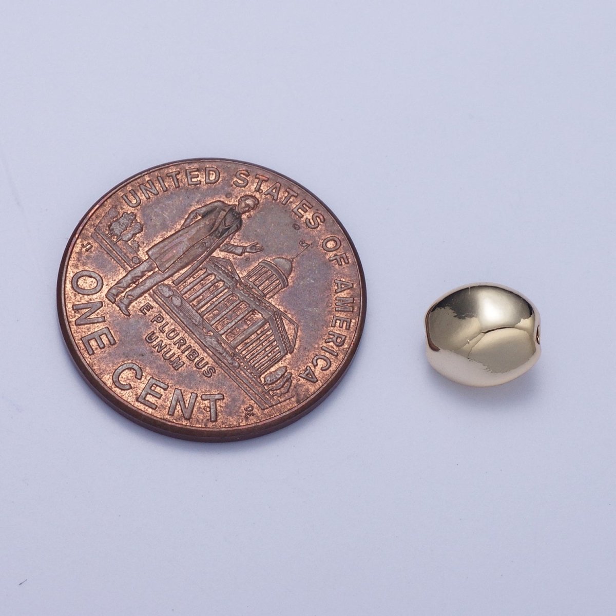 Pieces Pack Abstract Oval 7mmx6.5mm Geometric Spacer Beads Jewelry Findings in Gold & Silver B-097 B-101 - DLUXCA