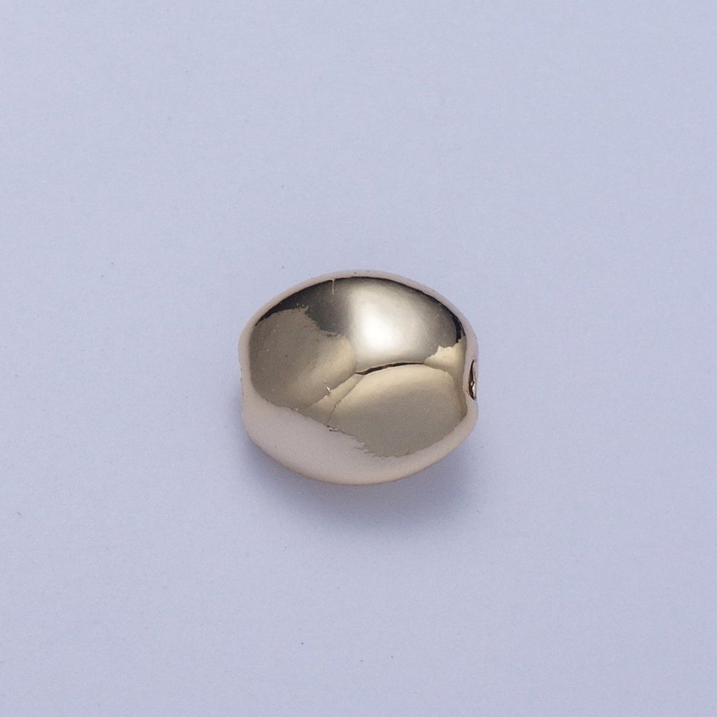Pieces Pack Abstract Oval 7mmx6.5mm Geometric Spacer Beads Jewelry Findings in Gold & Silver B-097 B-101 - DLUXCA