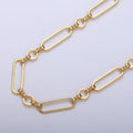 Products 24K Gold plated Rolo Infinity Long and Short Chain by Yard, Link Cable Elongated Chain, Wholesale Roll Chain, Unique Chain | ROLL-372 Clearance Pricing - DLUXCA