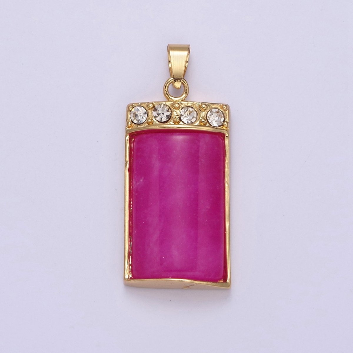 Purple Jade Pendant Vintage Design Drop Charm for Necklace W-632 W-633