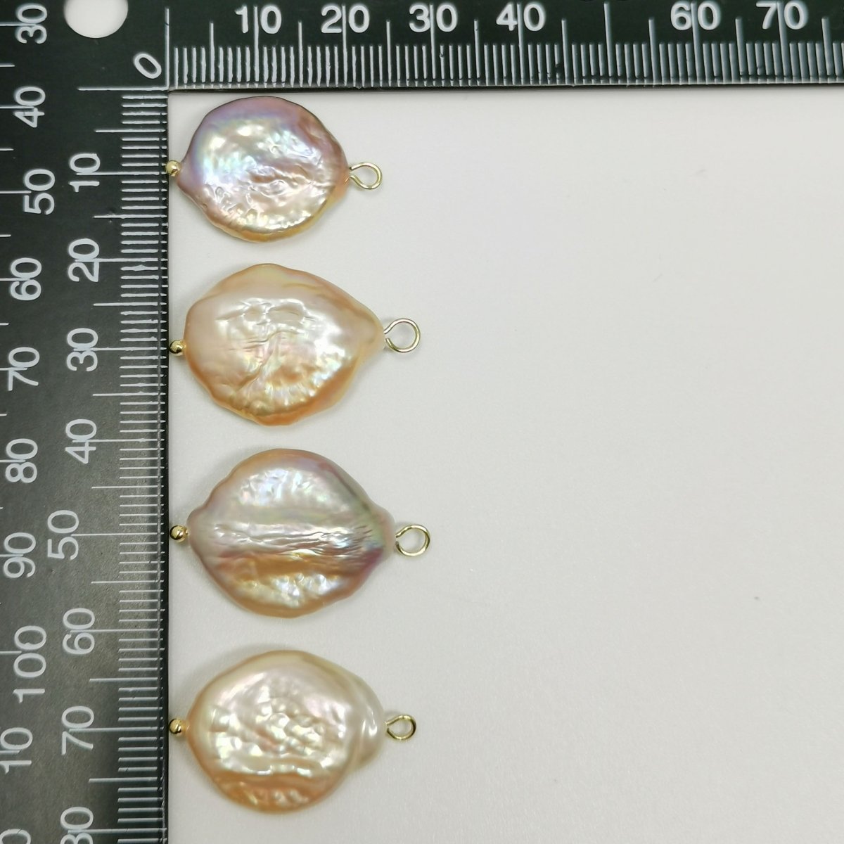 Purple Pink Peach Freshwater Pearl Charm P-1779 - DLUXCA
