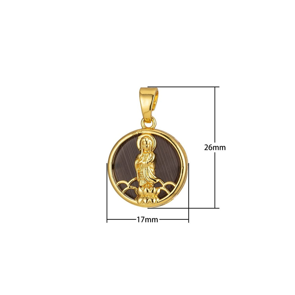 Quan Yin Pendant Buddha Kuan Yin Dainty Religious Charm J-296~J-300