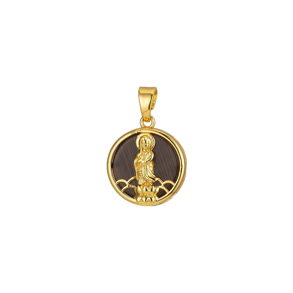 Quan Yin Pendant Buddha Kuan Yin Dainty Religious Charm J - 296~J - 300 - DLUXCA