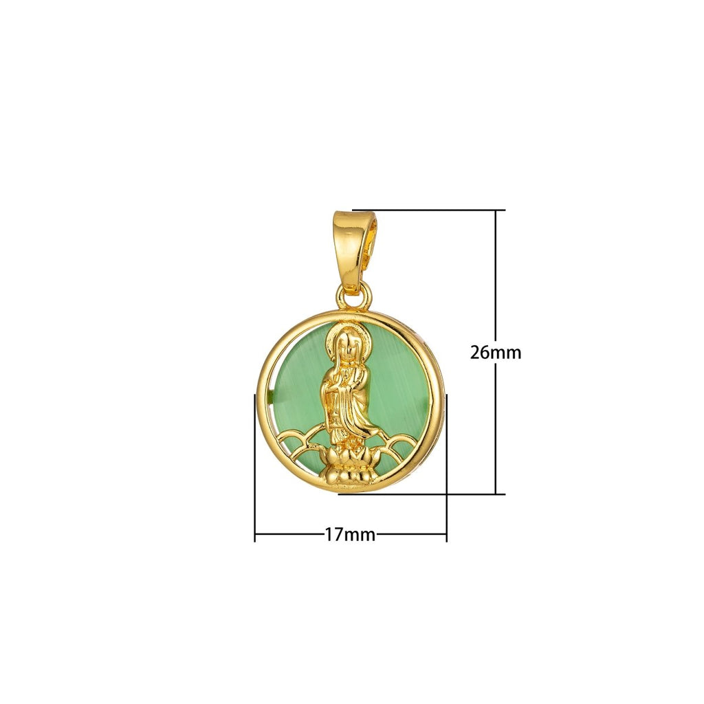 Quan Yin Pendant Buddha Kuan Yin Dainty Religious Charm J-296~J-300