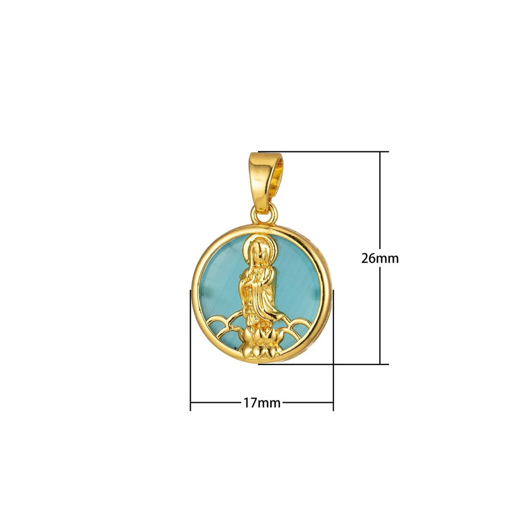 Quan Yin Pendant Buddha Kuan Yin Dainty Religious Charm J-296~J-300